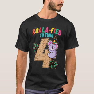 Koalafied To Turn 4 Koala Bear 4th Birthday Party T-Shirt