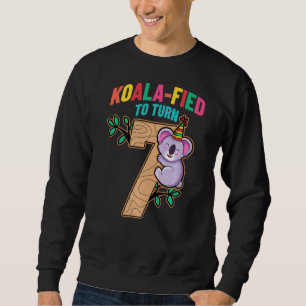 Koalafied To Turn 7 Koala Bear 7th Birthday Party Sweatshirt
