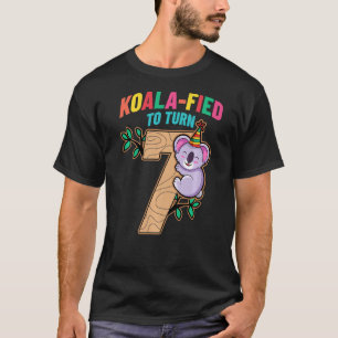 Koalafied To Turn 7 Koala Bear 7th Birthday Party  T-Shirt