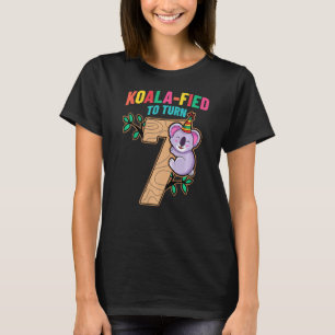 Koalafied To Turn 7 Koala Bear 7th Birthday Party T-Shirt