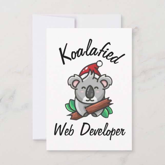 Koalafied Web Developer Card (Front)