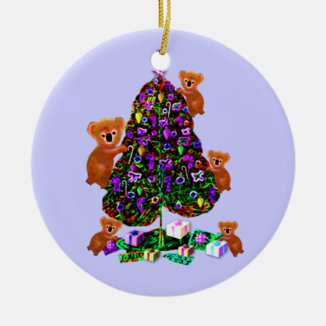 Koalas Christmas Morning Ornaments (Front)