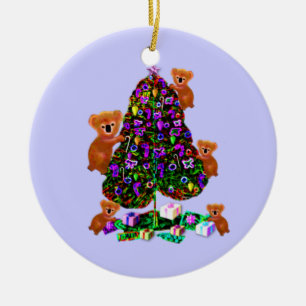 Koalas Christmas Morning Ornaments