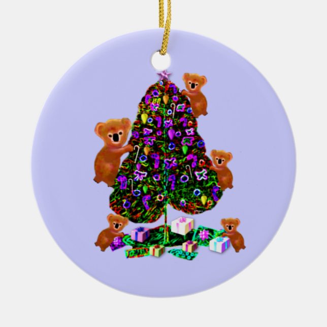Koalas Christmas Morning Ornaments (Front)