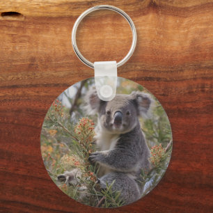 "Koala's Haven: Nestled in a Grevillea Tree" Key Ring