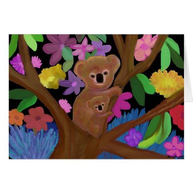 Koalas in the Outback Card (Front Horizontal)