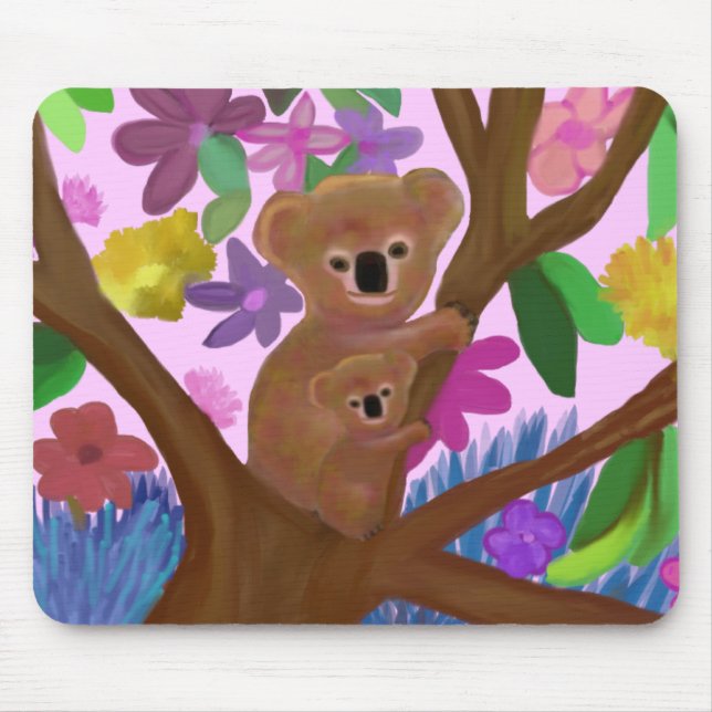 Koalas Just Hanging Around Mouse Pad (Front)