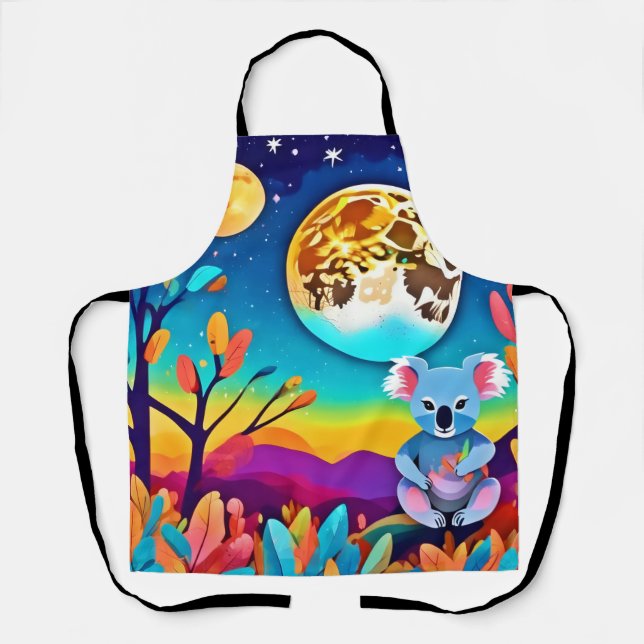 Koala's Moonlit Night Apron (Front)