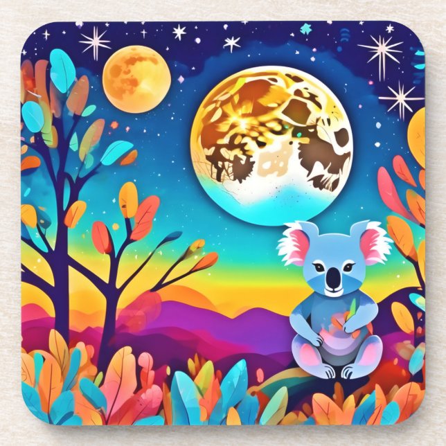 Koala's Moonlit Night Coaster (Front)