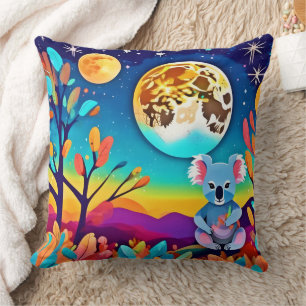 Koala's Moonlit Night Cushion