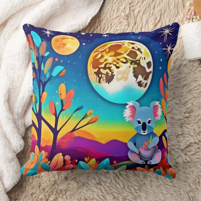 Koala's Moonlit Night Cushion (Blanket)