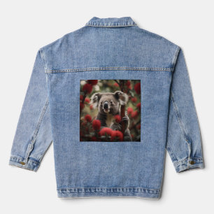 "Koala's Retreat: Nestled in a Red Banksia Tree" Denim Jacket
