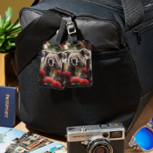 "Koala's Retreat: Nestled in a Red Banksia Tree" Luggage Tag