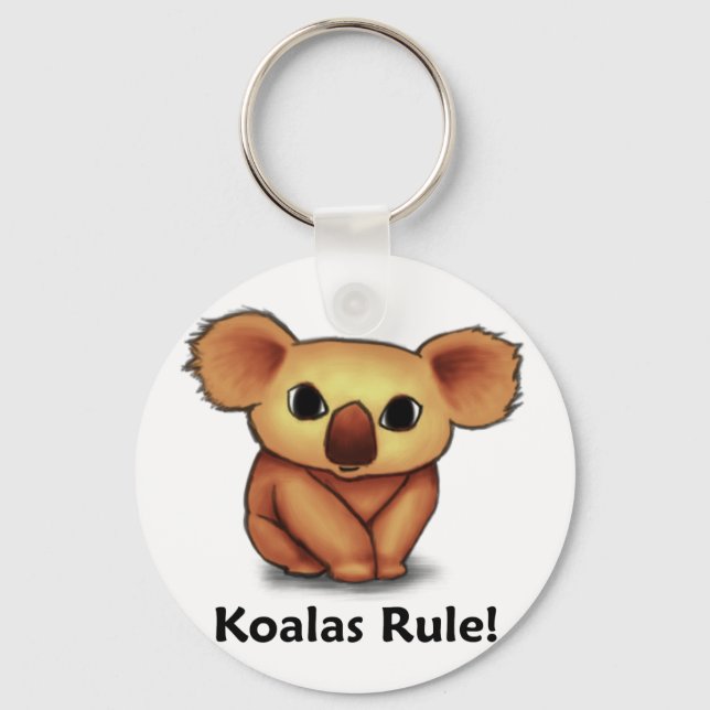 Koalas Rule! Key Ring (Front)