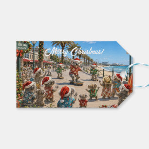 Koalas Skateboarding Christmas Gift Tags