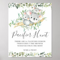Koalas Twins Pacifier Hunt Baby Shower Game 