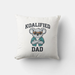 Koalified Dad Cute Koala Father Shirt Design_1 Cushion