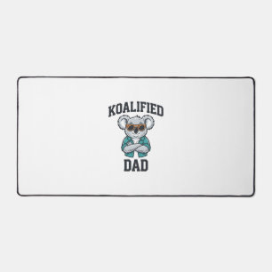 Koalified Dad Cute Koala Father Shirt Design_1 Desk Mat