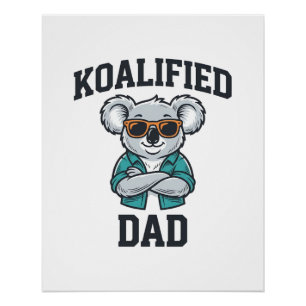 Koalified Dad Cute Koala Father Shirt Design_1 Poster