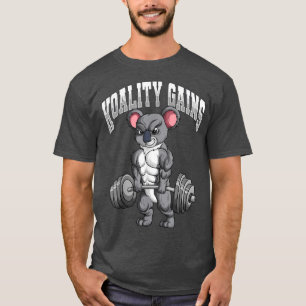 Koality Gains Fitness Gym Koala Bodybuilding  T-Shirt