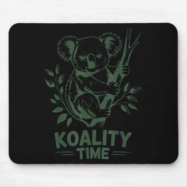 Koality Time Funny Koala Bear Sleep Men Women Girl Mouse Pad (Front)