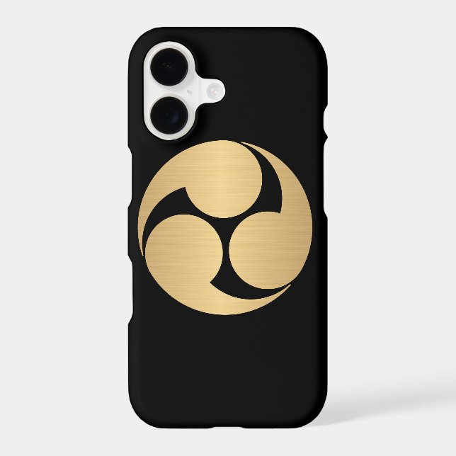 Kobayakawa Mon brushed faux gold on black (Back)