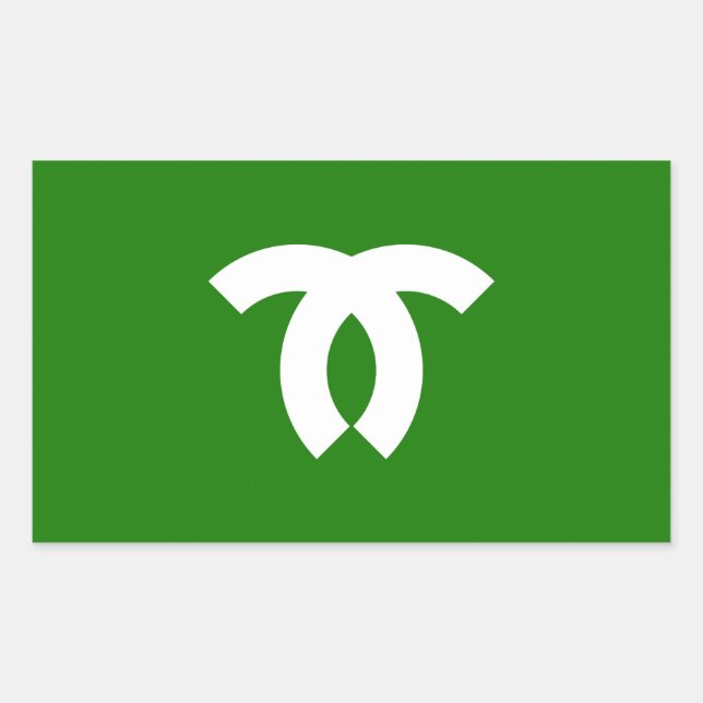 Kobe city flag Hyogo prefecture japan symbol Rectangular Sticker (Front)