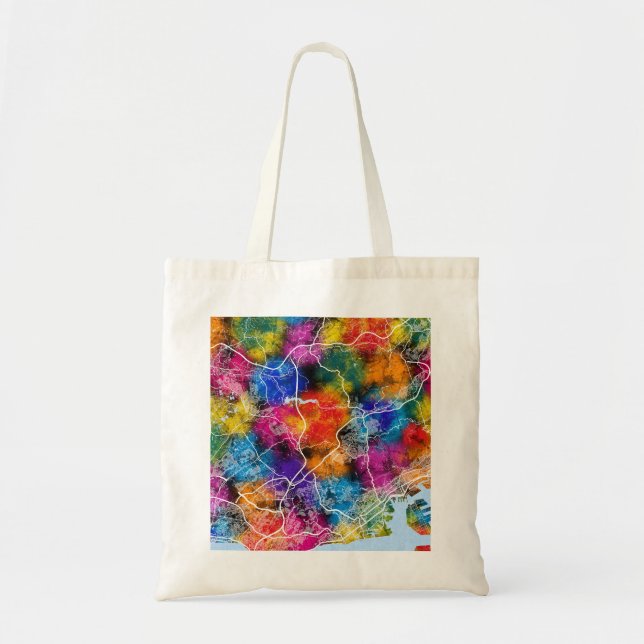 Kobe Japan City Map Tote Bag (Front)