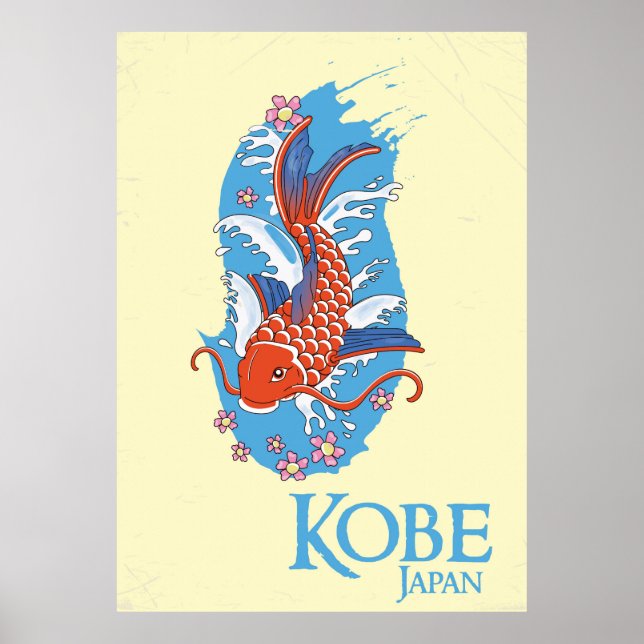 Kobe Japan Vintage travel poster (Front)