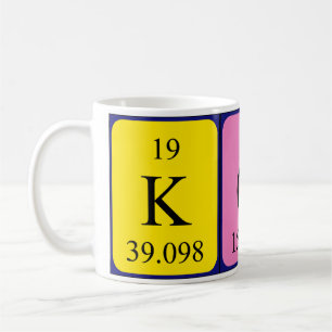 Kobe periodic table name mug