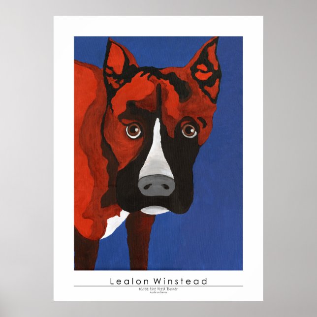 Kobe the Red Boxer Poster (Front)