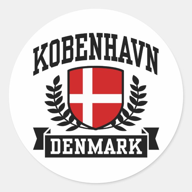 Kobenhavn Classic Round Sticker (Front)