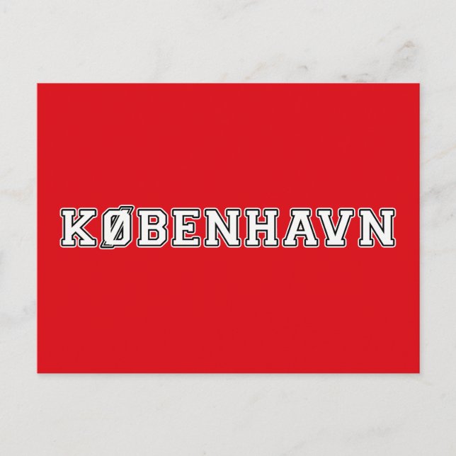 Kobenhavn Danmark Postcard (Front)