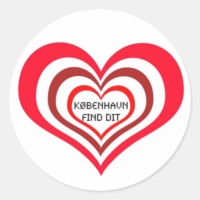 København Find Dit ♥ Sticker one (Front)