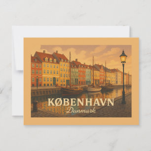 København Nyhavn Harbour Postcard