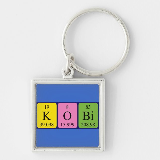 Kobi periodic table name keyring (Front)