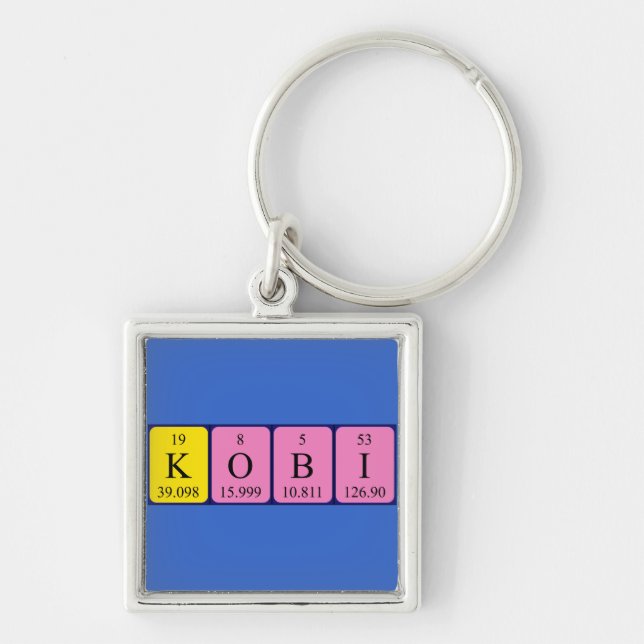 Kobi periodic table name keyring (Front)