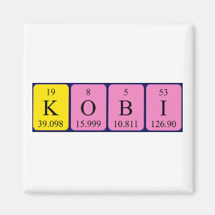 Kobi periodic table name magnet