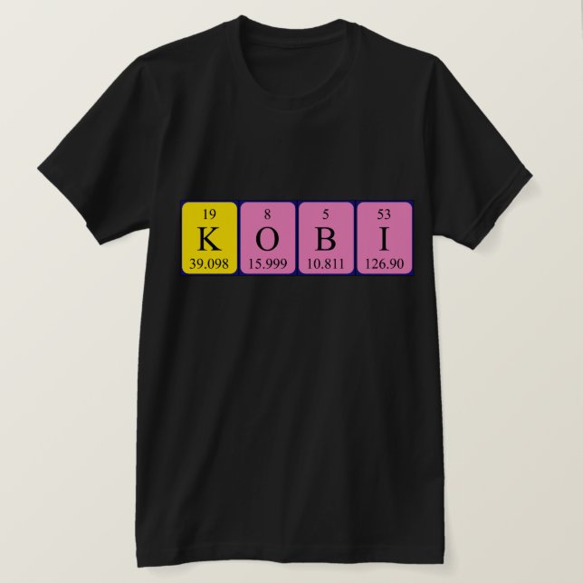Kobi periodic table name shirt (Design Front)