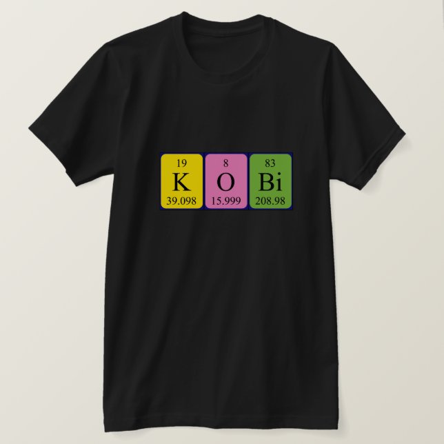 Kobi periodic table name shirt (Design Front)