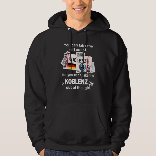 Koblenz Boarding Pass Koblenz Girl Koblenz Hoodie (Front)