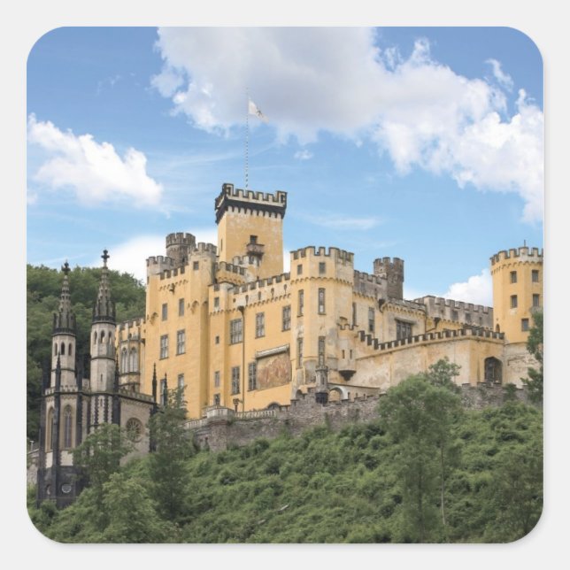 Koblenz, Germany, Stolzenfels Castle, Schloss Square Sticker (Front)
