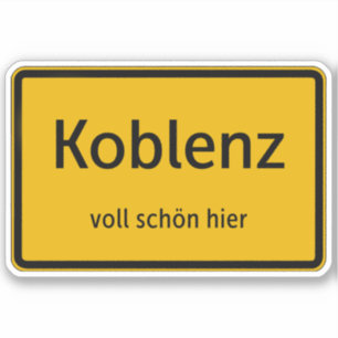 Koblenz Sticker Autosticker