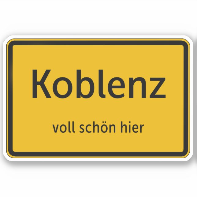 Koblenz Sticker Autosticker (Front)