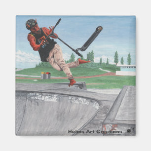 Kobold Kick Scooter Fantasy Refrigerator Magnet