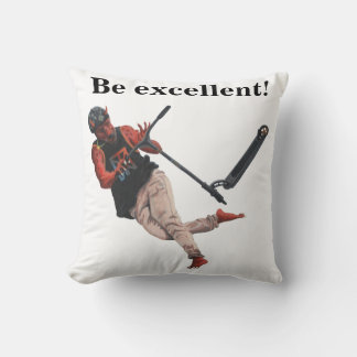 Kobold Scooter Tricks Fantasy Art Throw Pillow