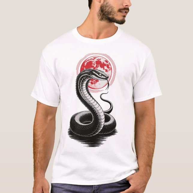 Kobra in front of Bloodmoon T-Shirt (Front)