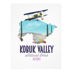 Kobuk Valley Alaska national park map Photo Print