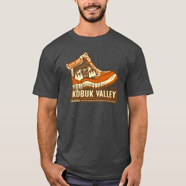 Kobuk Valley National Park Alaska Brown And Orange T-Shirt (Front)