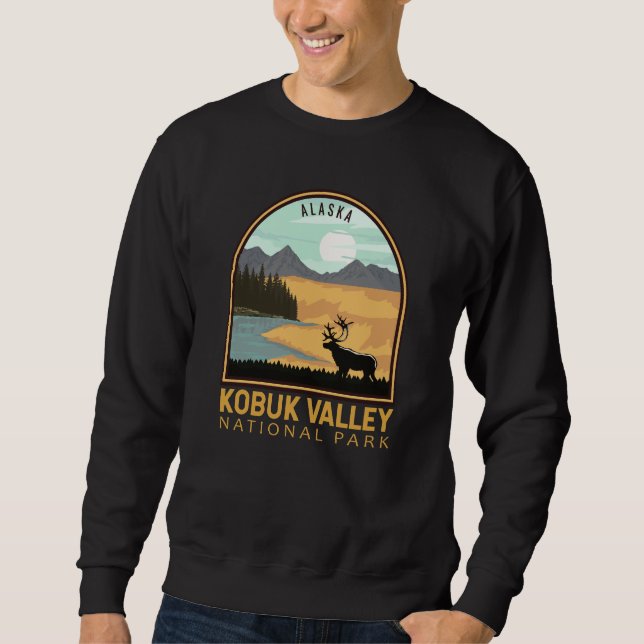 Kobuk Valley National Park Vintage Emblem Sweatshirt (Front)